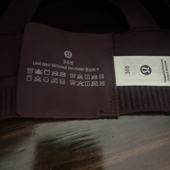 Lululemon NWT Weave-Back 36B, Burgundy , High Support Running NEW - Picture 5 of 6